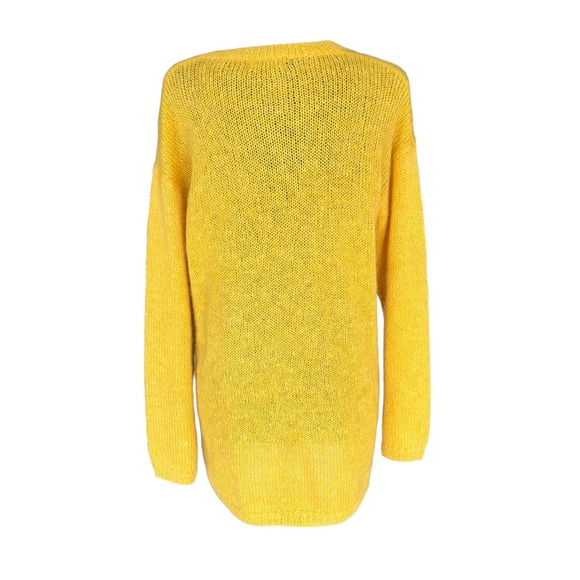 C’EST CITY MOHAIR & ACRYLIC V-NECK SWEATER TUNIC LENGTH NEW TAGS MEDIUM VINTAGE - Picture 3 of 10